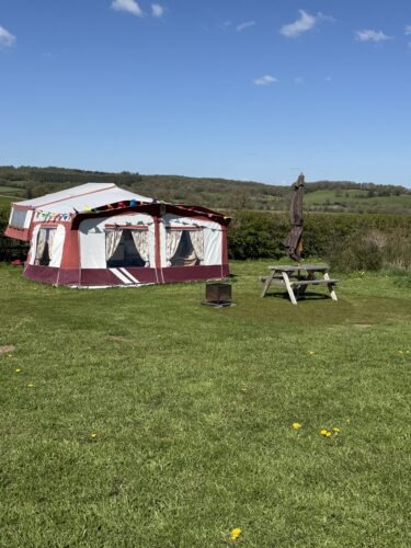 One of our three canvas cottages