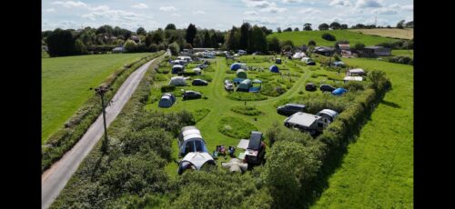 Arial view of Springfields Countryside Caravan and Camping