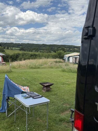 The view from one of our non electric pitches
