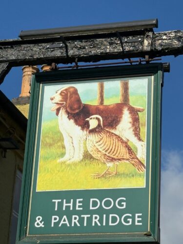 The Dog and Partridge sign